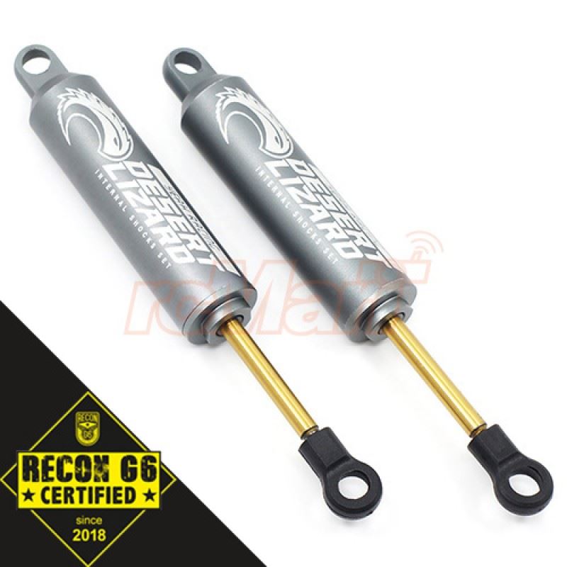 Yeah Racing 90mm Desert Lizard Two Stage Internal Spring Damper Pair Gun Metal For 1/10 Crawler 'G6 Certified'