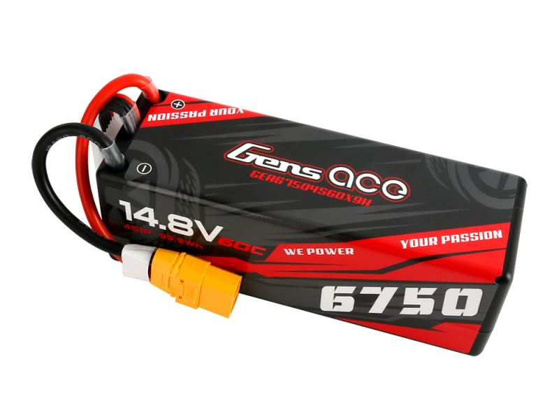 Gens Ace Li-Po Car Hard Case 4S 14.8V 6750mAh 60C with XT90