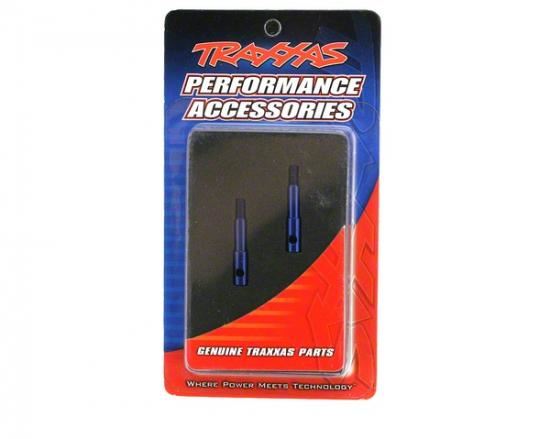 Traxxas Wheel Spindles, Front, 7075-T6 Aluminium, Blue-Anodised (L&R