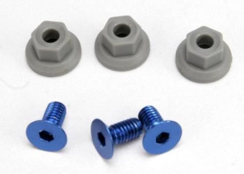 Traxxas Wing Mounting Hardware,(4X8mmccs (Alu)(3)/4X7mm Flang Nl(3))