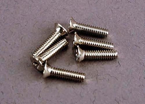 TRAXXAS Screws, 2x8mm countersunk machine (6)