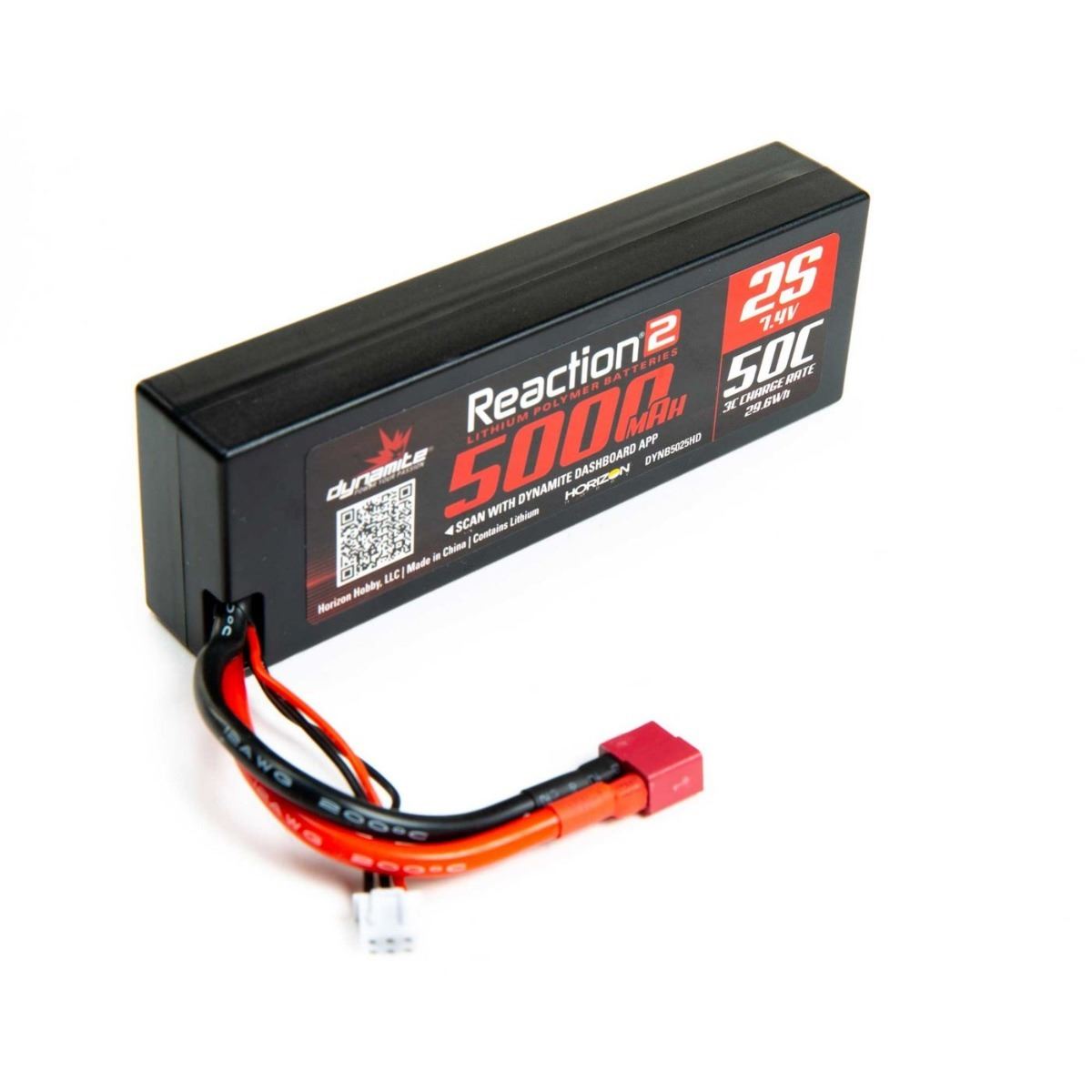 Dynamite 7.4V 5000mAh 2S 50C LiPo - Hardcase: Deans