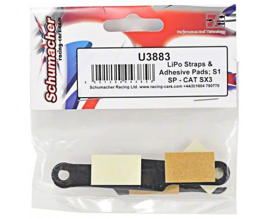 Schumacher LiPo Straps & Adhesive Pads; S1 SP - CAT SX3