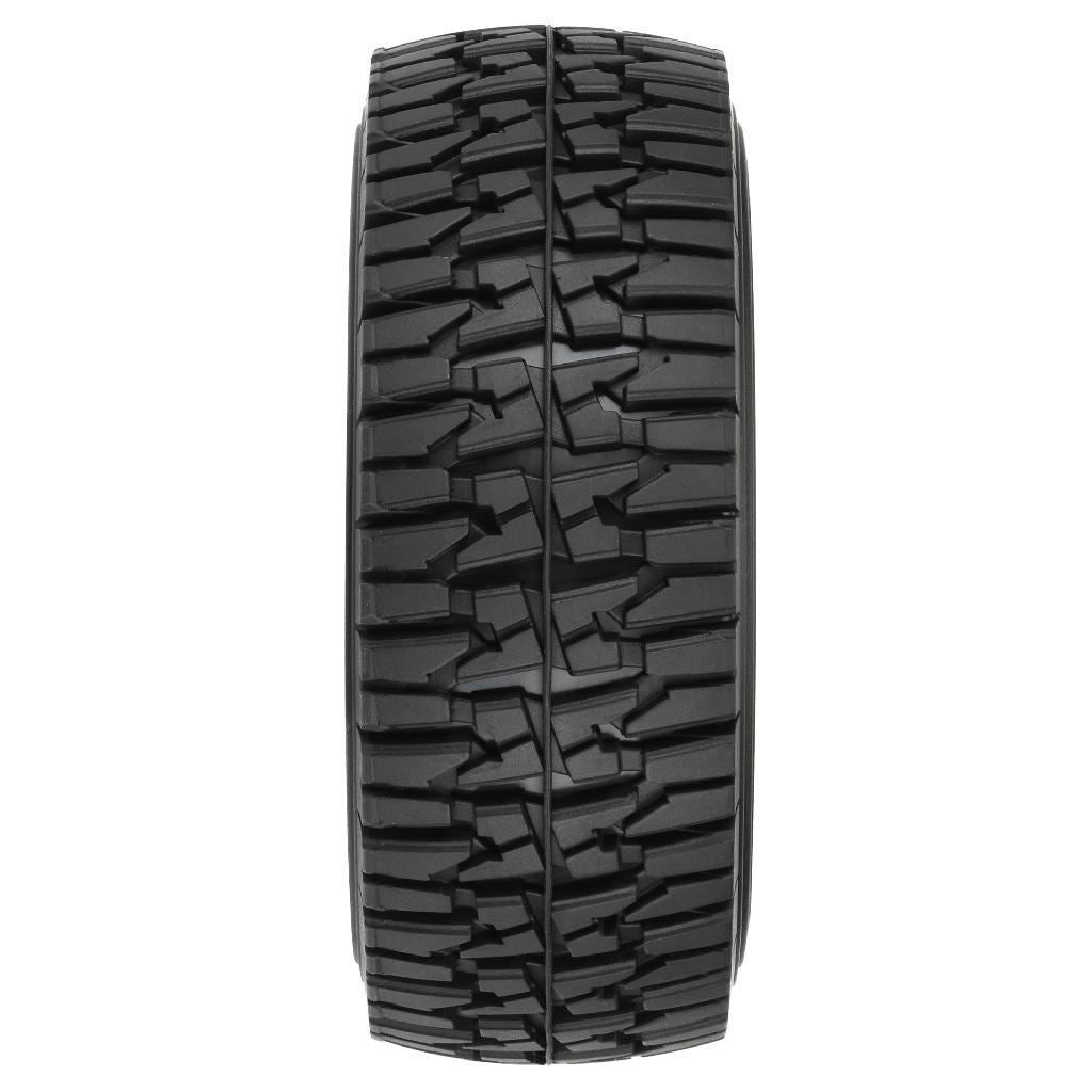 Proline 1/7 Mirage Tt Belted F/R Tires Mtd 17mm Blk Raid (2): Mojave