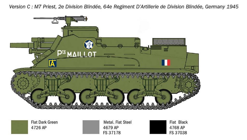 Italeri M7 Priest self-propelled howitzer