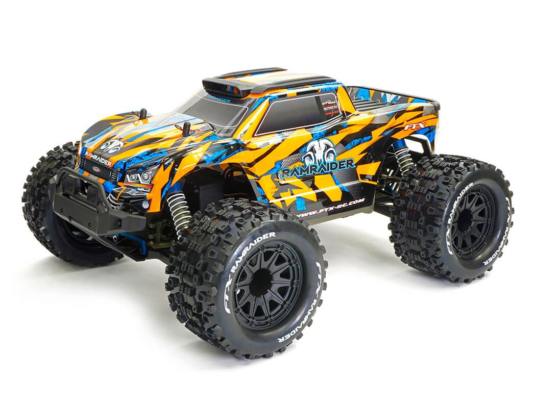 FTX RAMRAIDER 1/10 BRUSHED MONSTER TRUCK RTR - ORANGE/BLUE