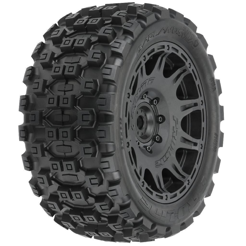 Proline 1/6 Badlands Mx57 Front/Rear 5.7In Tires Mounted On Raid 8X48