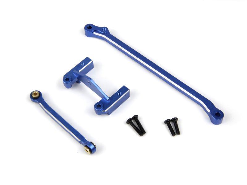 Aluminum Servo Mount & Steering Link (Blue)