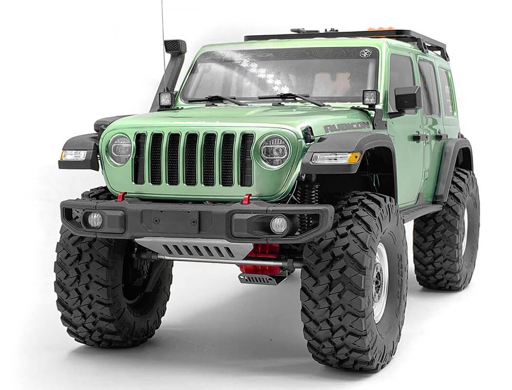 RC4WD OEM WIDE FRONT BUMPER W/ LICENSE PLATE HOLDER + STEERING GUARD FOR AXIAL 1/10 SCX10 III JEEP (