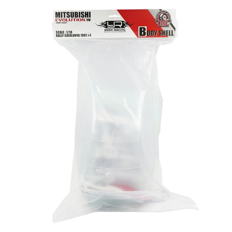 Yeah Racing 1/10 Mitubishi Lancer Evo Iv Rally Catalunya 1997 #1 Clear Body W/Rims Set