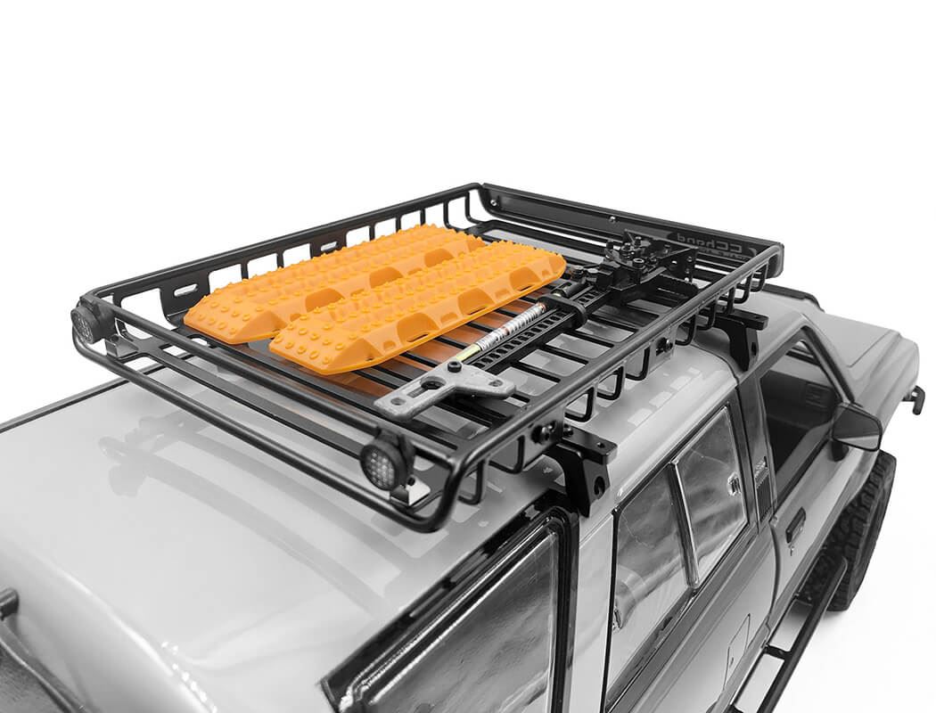 RC4WD CHOICE ROOF RACK W/RAILS AND REAR LIGHTS FOR 1985 TOYOTA 4RUNNER HARD BODY