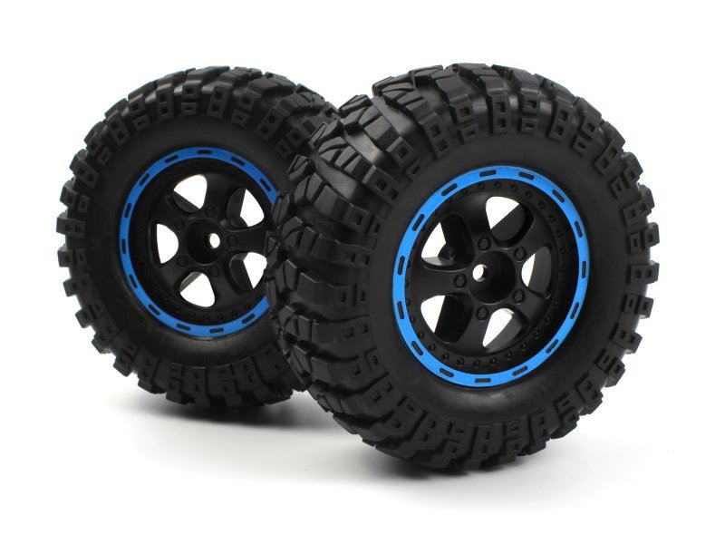 Smyter Desert Wheels/Tires Assembled (Black/Blue/2