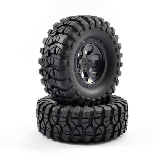 FTX OUTBACK PRE-MOUNTED 6HEX/TYRE (2) - BLACK