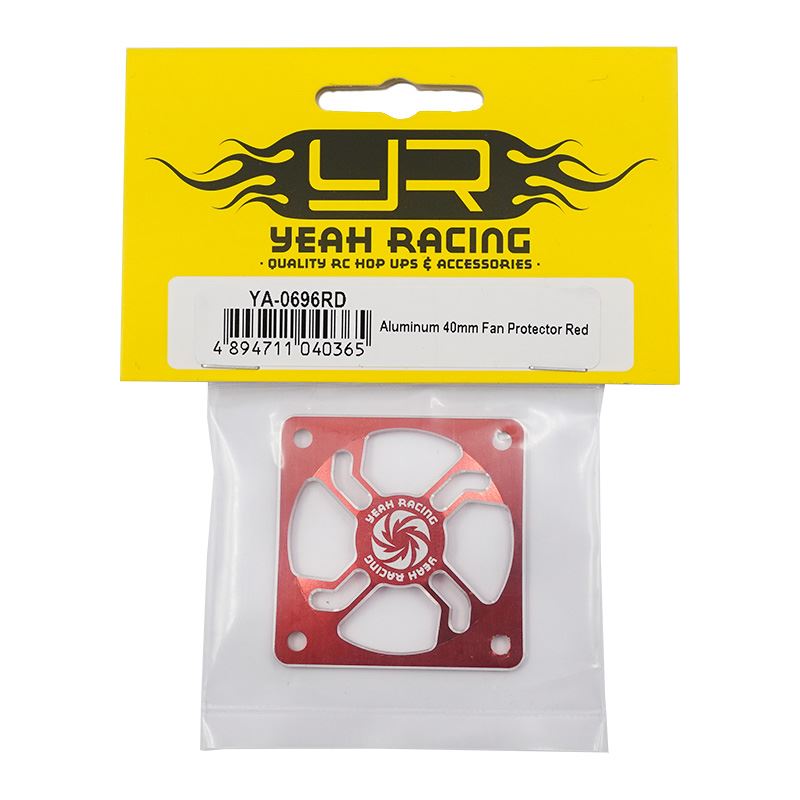 Yeah Racing Aluminum 40mm Fan Protector Red