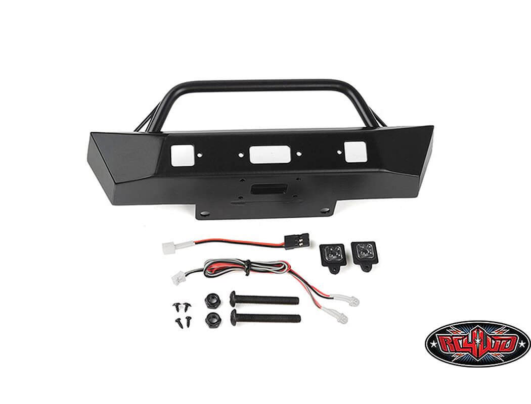RC4WD EON METAL FRONT STINGER BUMPER W/LED FOR AXIAL SCX6 JEEP WRANGLER JLU