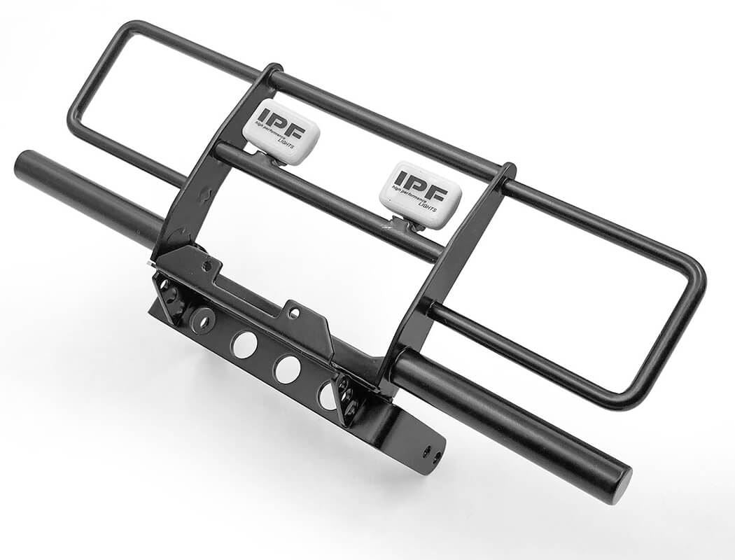 RC4WD OXER STEEL FRONT WINCH BUMPER W/ IPF LIGHTS FOR VANQUISH VS4-10 ORIGIN BODY (BLACK)