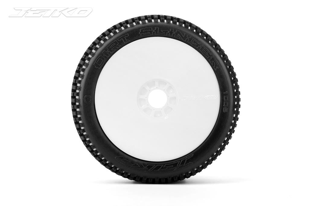 Jetko Dirt Slinger Ultra Soft 1:8 Buggy Pre-Glued White Revo Rims (2)