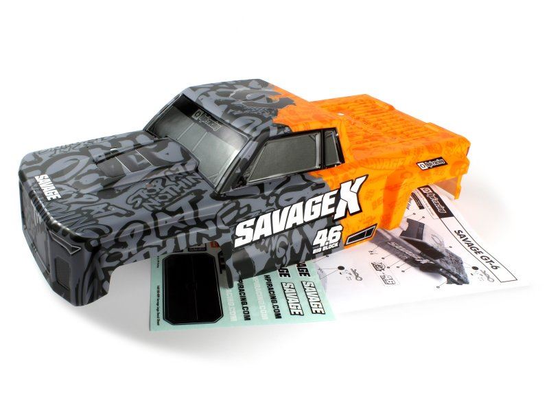 Gt-6 Sportcab Painted Truck Body (Grey/Orange)