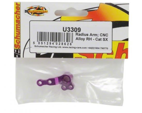 Schumacher Radius Arm; CNC Alloy RH - Cat SX