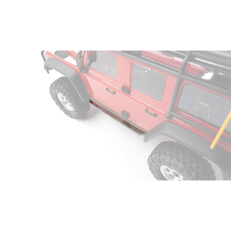 Yeah Racing Stainless Steel Rock Rails Diamond Plate fits TRX-4M Defender Bronco