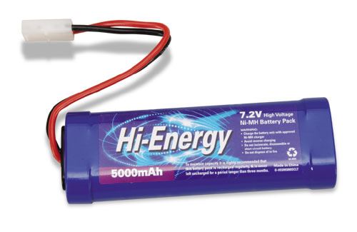 Hi-Energy 7.2v 5000mAh Ni-MH Pk Tamiya Conn. Approx size. 140mm*45mm*25mm 438g