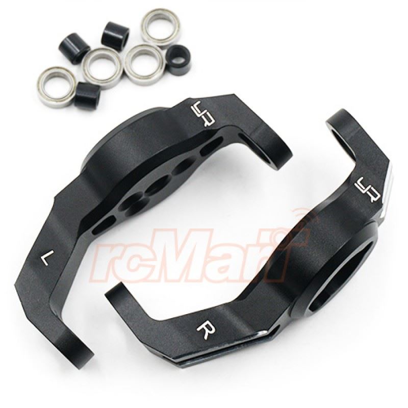 Yeah Racing Aluminum Bearing Supported C Hubs 2 pcs For Traxxas TRX-4 TRX-6 Black