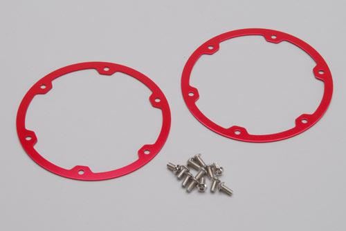 XTM Racing Wheel Ring-Alu Red (Pk2) - Rail