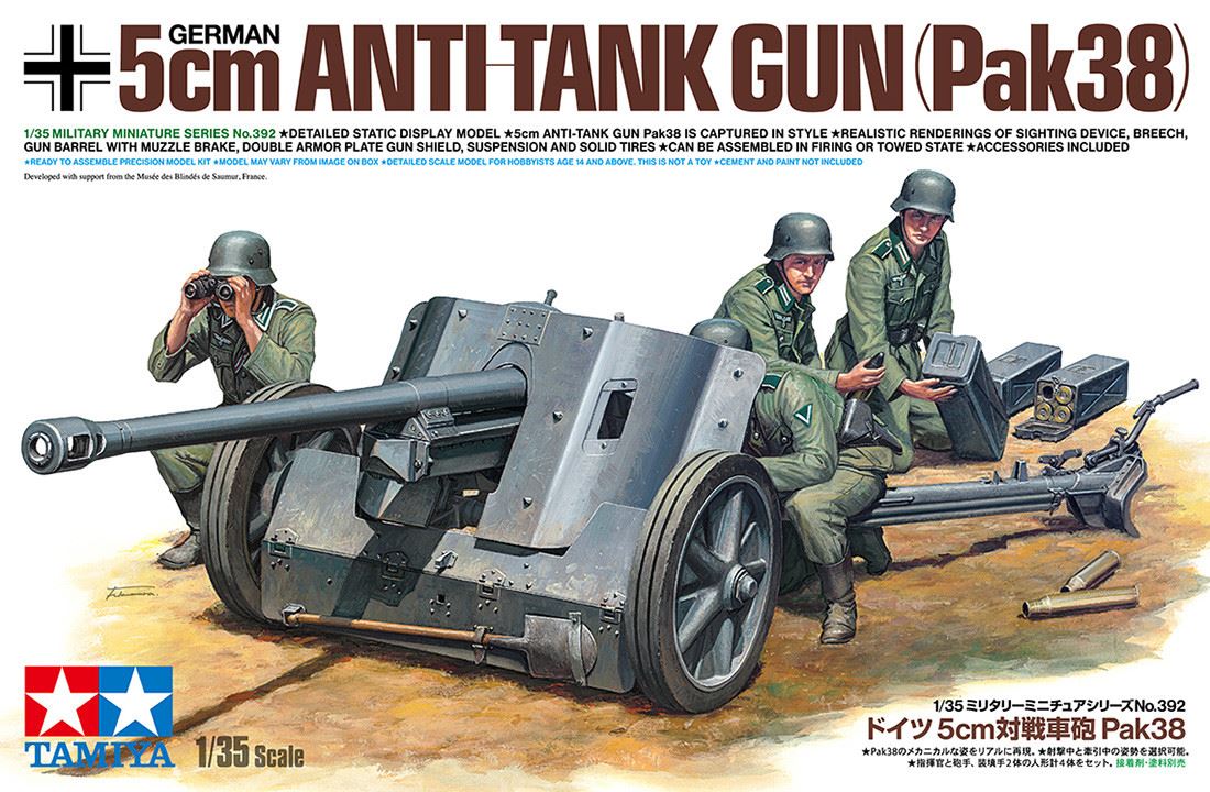 Tamiya 1/35 German 5Cm A.T. Gun Pak38
