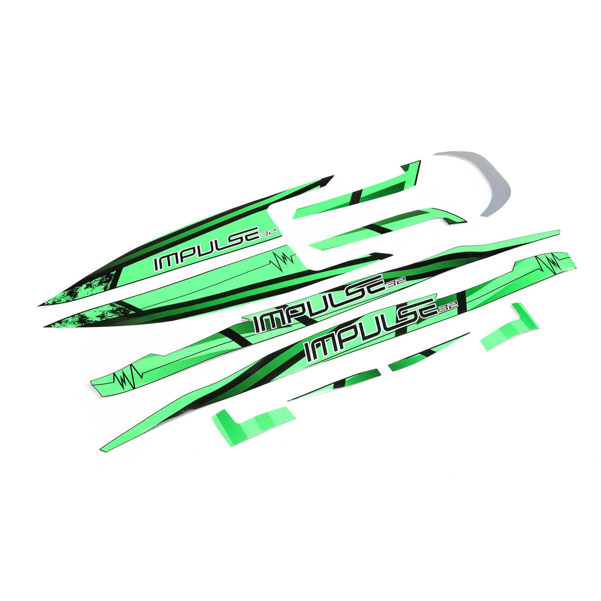 ProBoat Decal Set Black/Green: Impulse 32