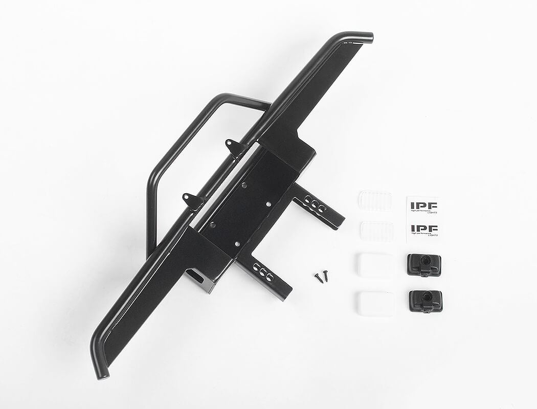 RC4WD BUCKS FRONT BUMPER W/IPF LIGHTS FOR TRAXXAS TRX-4 CHEVY K5 BLAZER (BLACK)