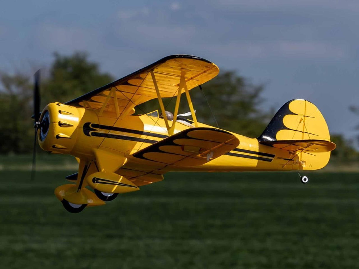 E Flite UMX WACO BNF Basic with AS3X and SAFE Select, Yellow