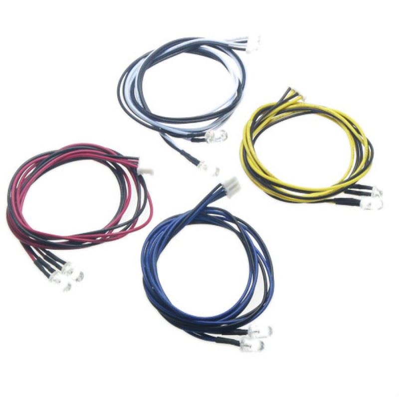 Yeah Racing 5mm LED Light Kit Set For RC Touring Drift (Blue, Red, Yellow, White)