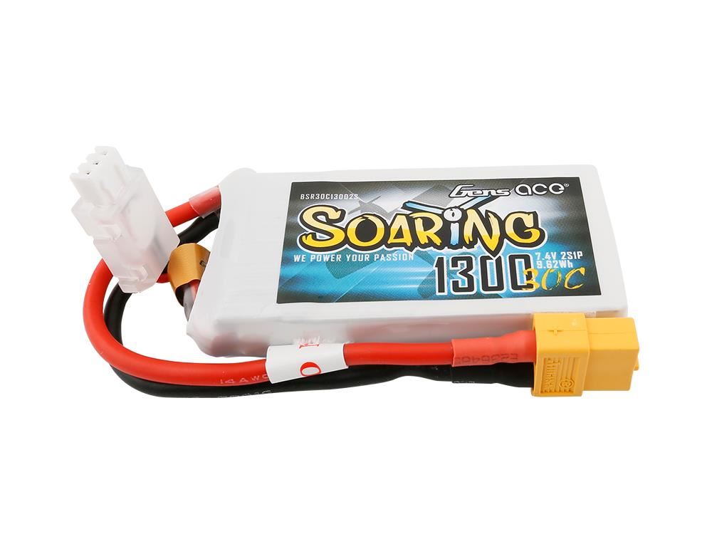 Gens Ace Li-Po 2S 7.4V 1300mAh 30C Soaring with XT60