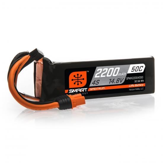 Spektrum 2200mAh 4S 14.8V 50C Smart LiPo Battery IC3