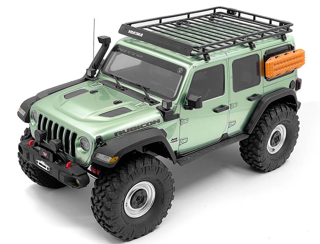 RC4WD STEEL TUBE ROOF RACK W/ REAR UTILITY LIGHTS FOR AXIAL 1/10 SCX10 III JEEP JLU WRANGLER