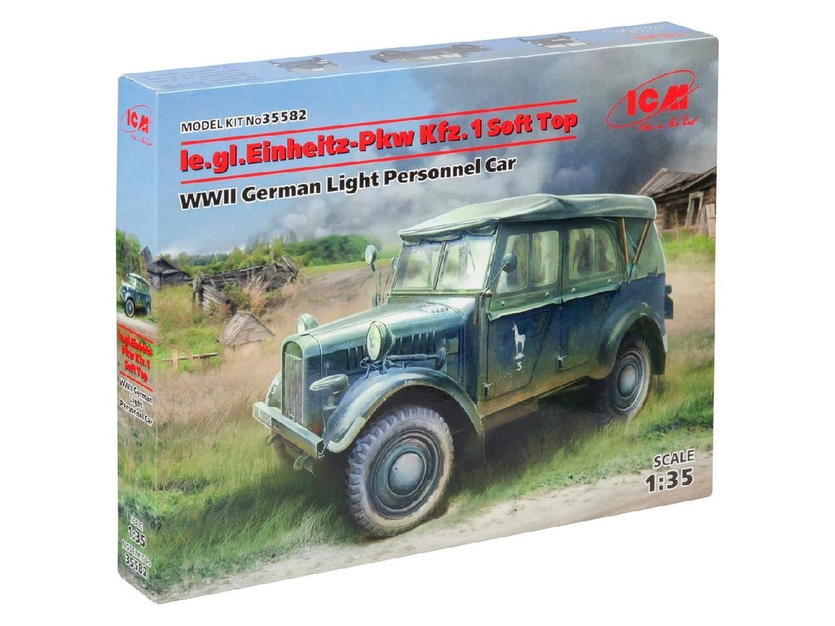 Icm Le.Gl.Einheitz-Pkw Kfz.1 Soft Top, Wwii German Light Personnel Car