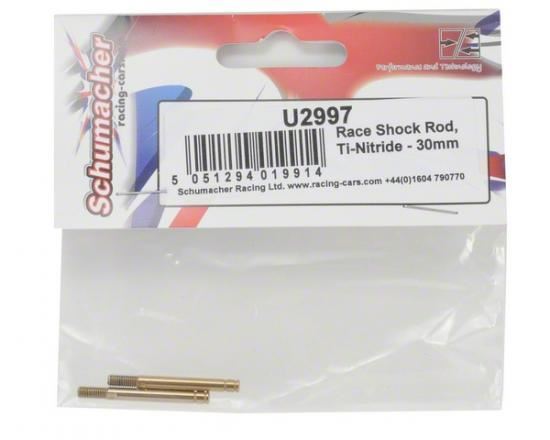 Schumacher Race Shock Rod; Ti-Nitride - 30mm (pr)