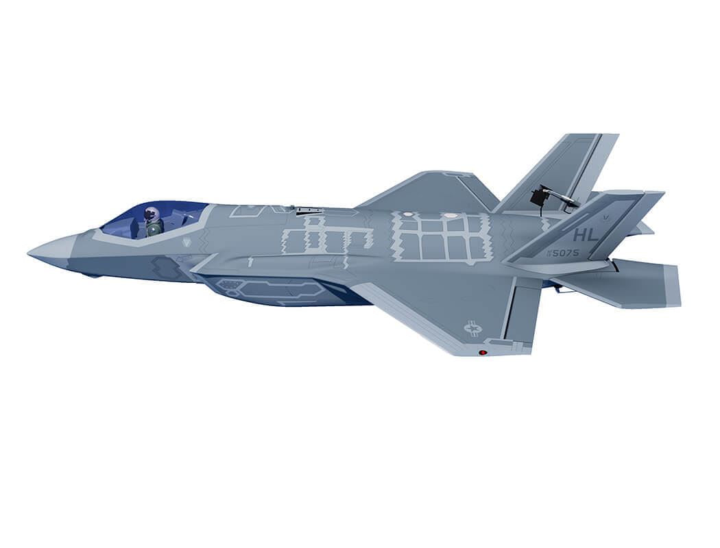 Xfly 64Mm F-35 Lightning Edf 750Mm No Retract Without Tx/Rx/Batt