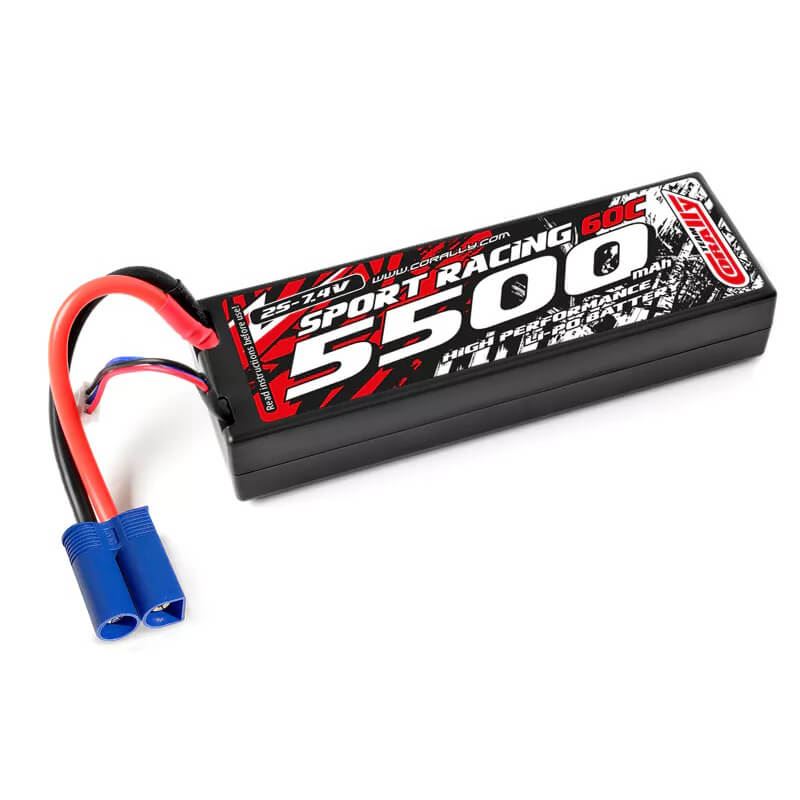 Corally Power Racing 60C Lipo Battery 5500Mah 7.4V Ec5 2S