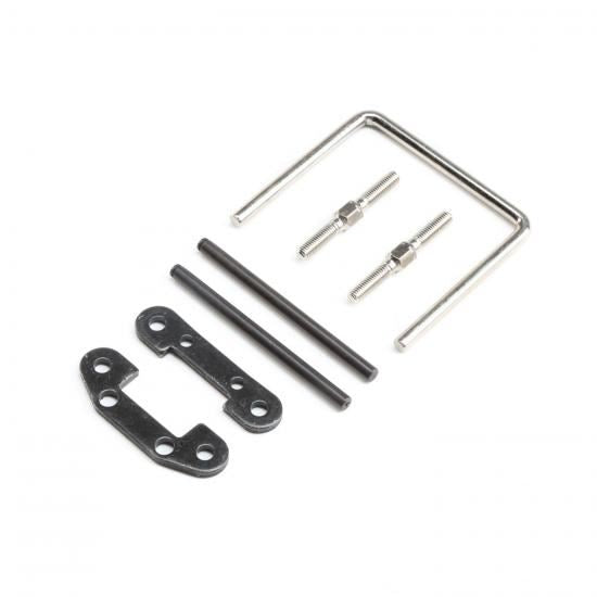 Losi Front Hinge Pin & Brace Set: SuperRockRey (Losi254058)