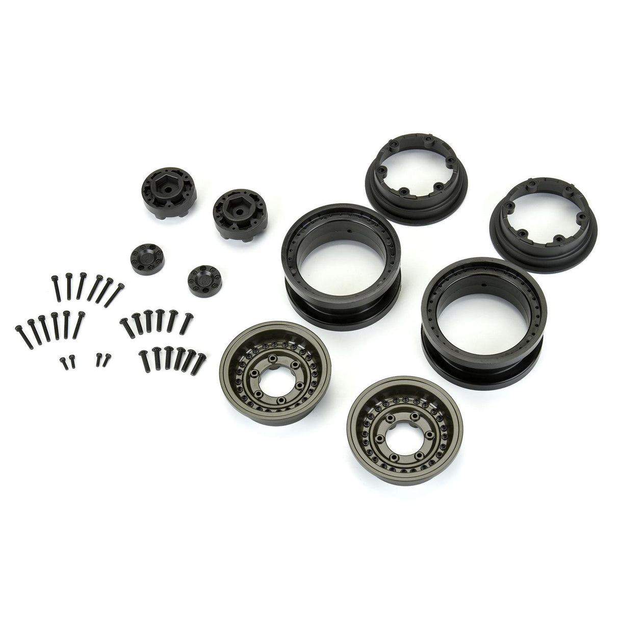 Proline 1/6 Black Rhino Armory Alum 2.9In Dual Offset Scx6 Wheels (2)