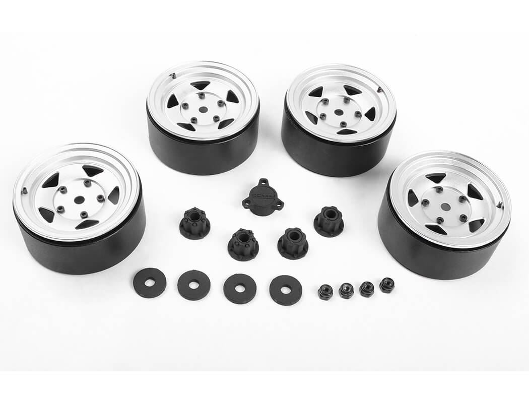 RC4WD SEREN 2.2 BEADLOCK WHEELS W/ CENTER CAPS (SILVER)