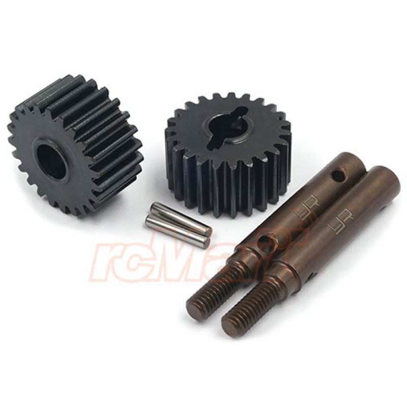 Yeah Racing 23T HD Tool Steel Shaft & Steel Portal Drive Output Spindle Gear 2pcs For Traxxas TRX-4 TRX-6