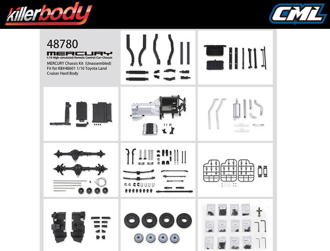 KILLERBODY MERCURY CHASSIS KIT fits KB48601 TOYOTA LC70 BODY