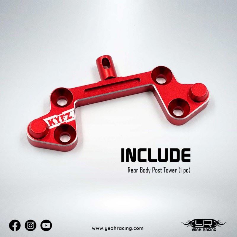 Yeah Racing Aluminum Rear Body Post Tower For Kyosho 1/10 Fazer Mk2