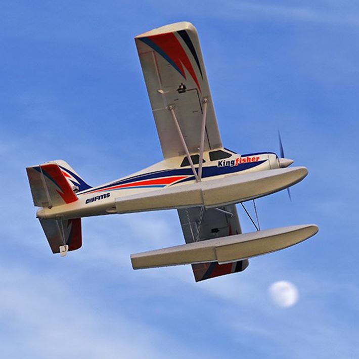 Fms 1400Mm Kingfisher Pnp With Wheels,Floats,Skis And Flaps