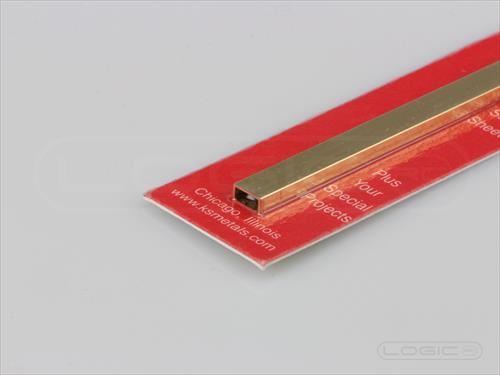 KS 12" Rectangular Brass Tube 1/8" x 1/4" (Pk1) 0.14 Wall