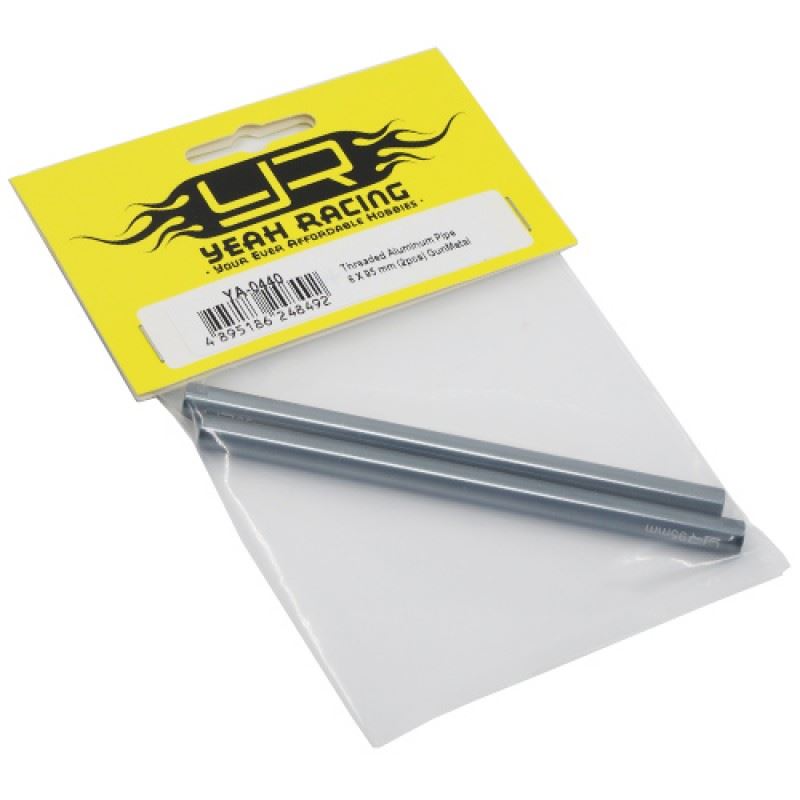 Yeah Racing Threaded Aluminum M3 Link Pipe 6x95mm 2pcs GunMetal