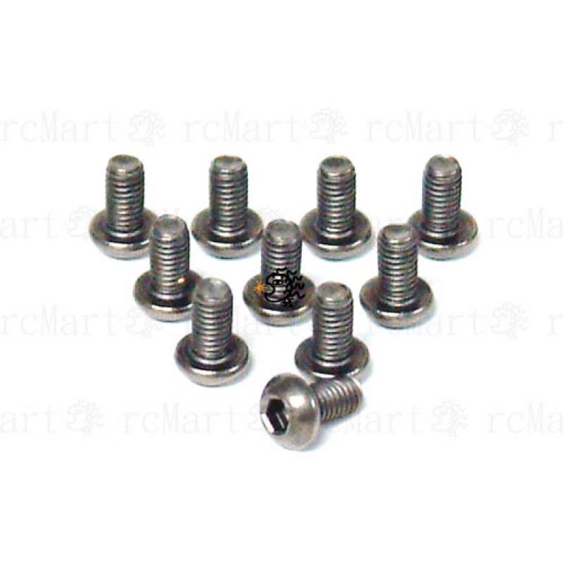 Yeah Racing Titanium Hex Socket Button Head Screws M3 x 6mm 10pcs