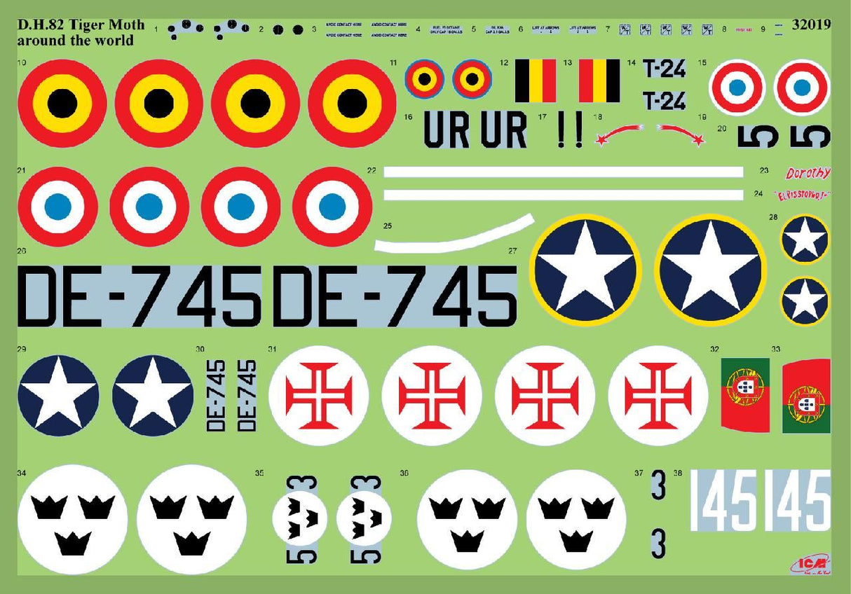 Icm Dh.82A Tiger Moth Of The World Air Forces